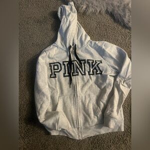 PINK Victoria's Secret Gray Hoodie Jacket